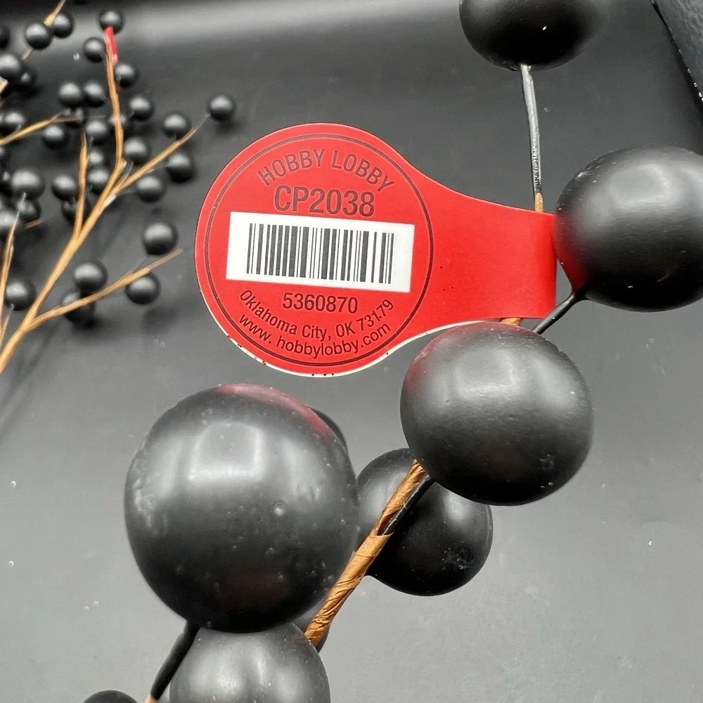 5 Black Berry Picks Artificial Floral Stem Blackberries Deco Floral NEW Matte